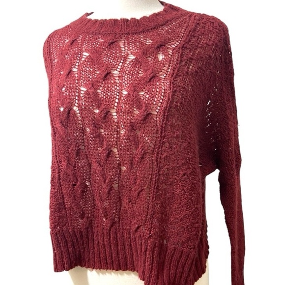 Wooden Ships Mohair Wool Blend Drop Shoulder L/S Boxy Slouchy Open Knit Sweate - Picture 9 of 9